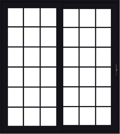 Traditional Pella Impervia sliding door with traditional grilles