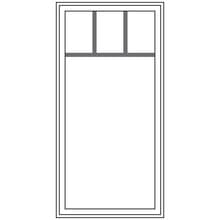 Top Row window drawing with top row prairie grille pattern