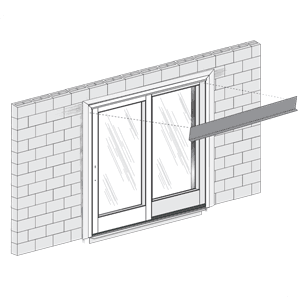 step 3 of masonry construction sliding patio door installation