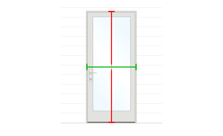 how to measure a hinged or french patio door graphic
