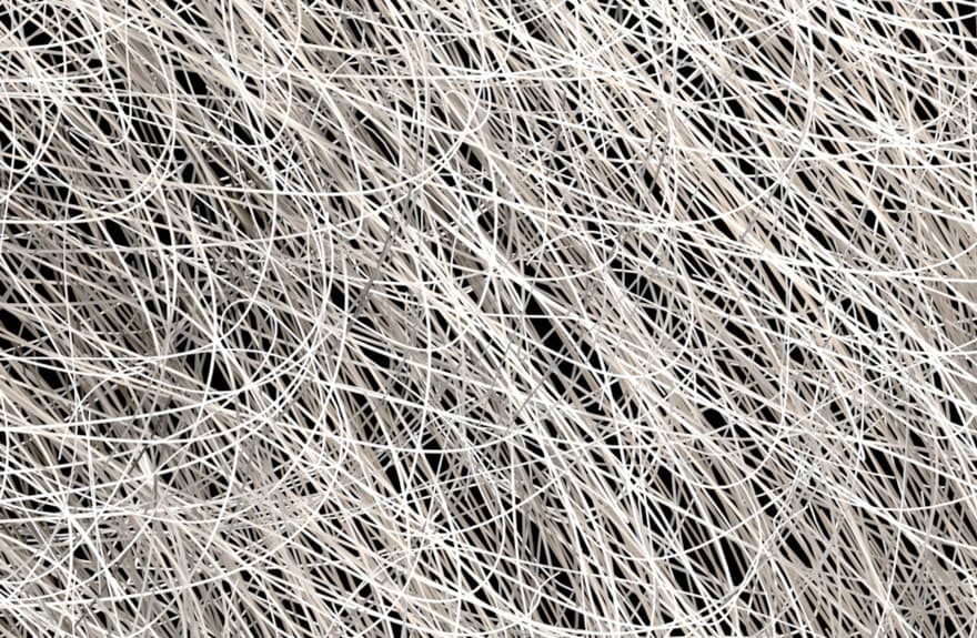 a close view of traditional fiberglass material