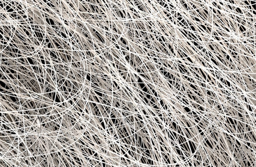 a close view of traditional fiberglass material