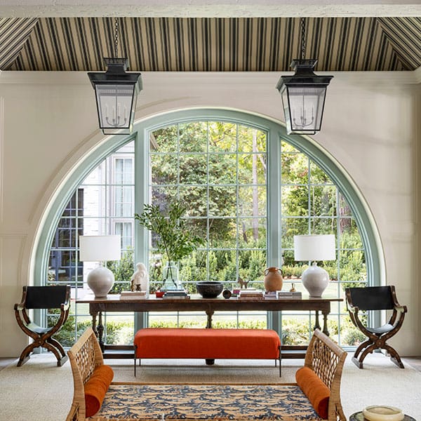 Birch house with custom window corner combinations