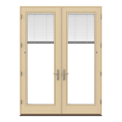 hinged patio door blinds and shades satin nickel hardware