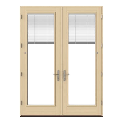 hinged patio door blinds and shades satin nickel hardware
