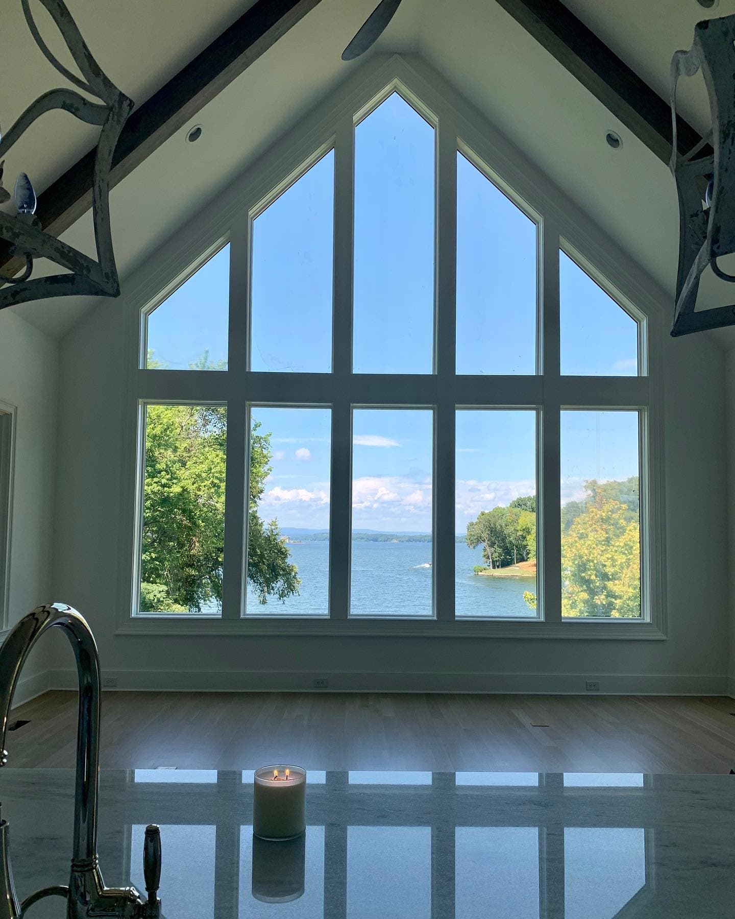 Custom Window Wall Beautifully Frames The Outdoors Custom window wall frames the beautiful outdoor view