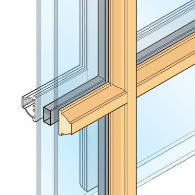 7/8" Ogee Integral Light Technology 7/8" Integral Light Technology grille drawing