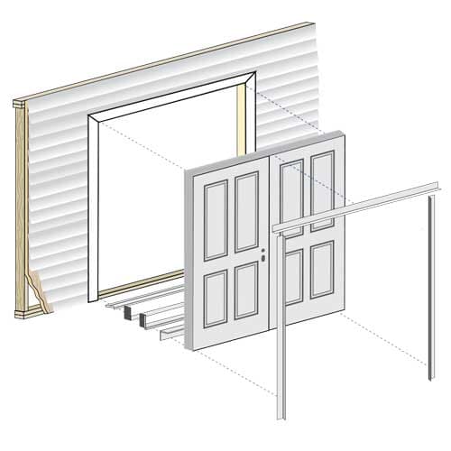 full frame entry door replacement illustration