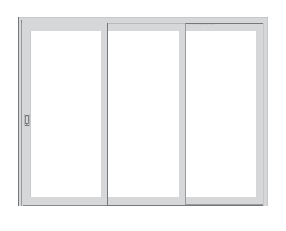 generic drawing of a multi-slide patio door
