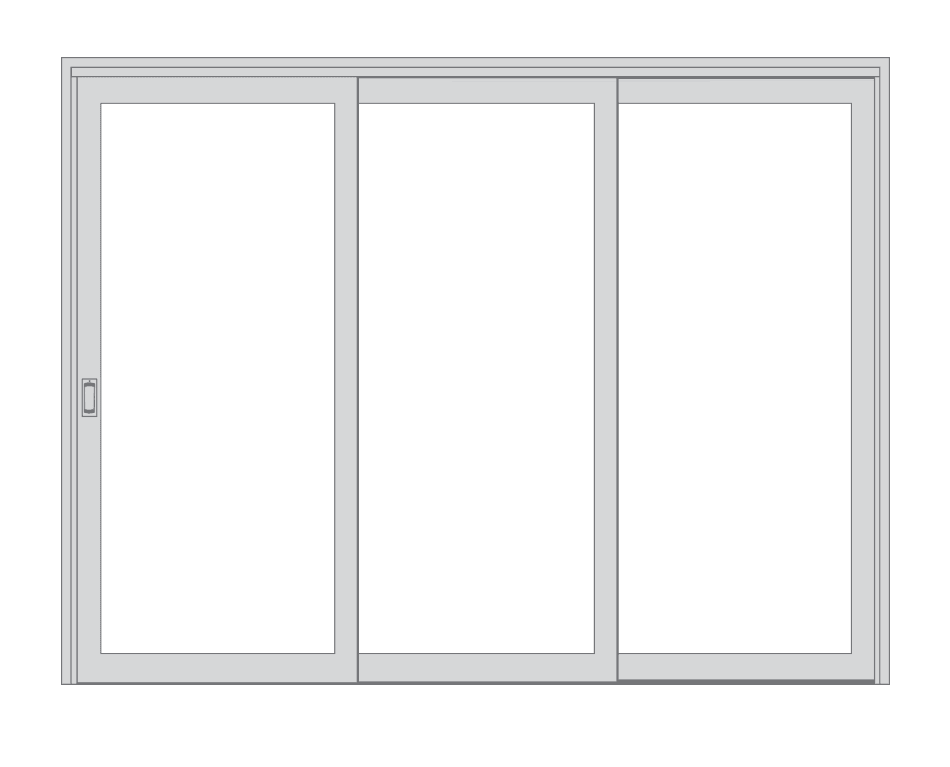 generic drawing of a multi-slide patio door