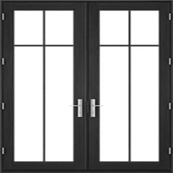 Cross contemporary hinged door cross grille pattern
