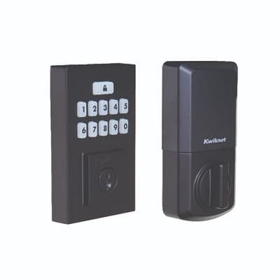 Kwikset Electronic Deadbolt – Matte Black Kwikset Electronic Deadbolt – Matte Black