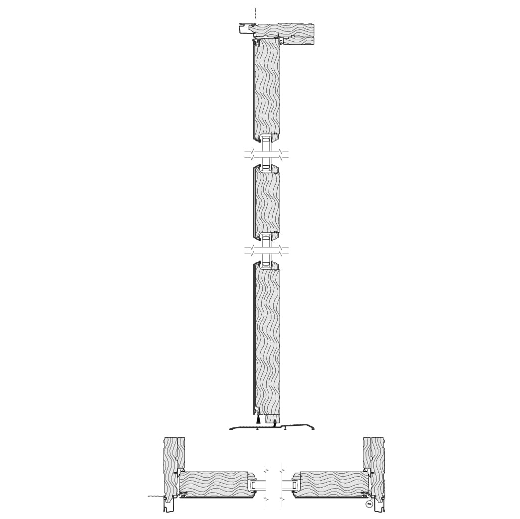 cross section of a commercial entrance door