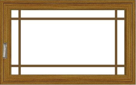 Prairie lifestyle awning window with prairie grilles