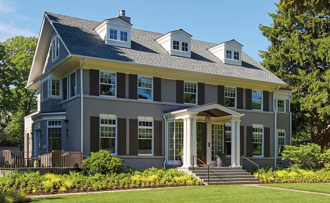 typical northeastern home classic two-story home
