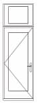 Transom over single combination hinged transom over single hinged