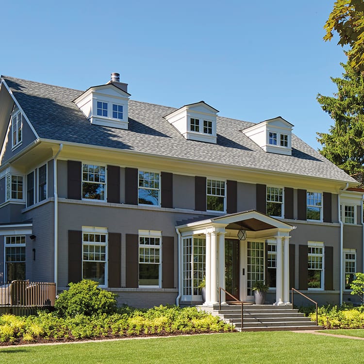 traditional living room windows with traditional grille patterns