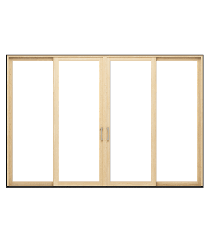 4-Panel Wood Lifestyle Series Sliding Patio Door