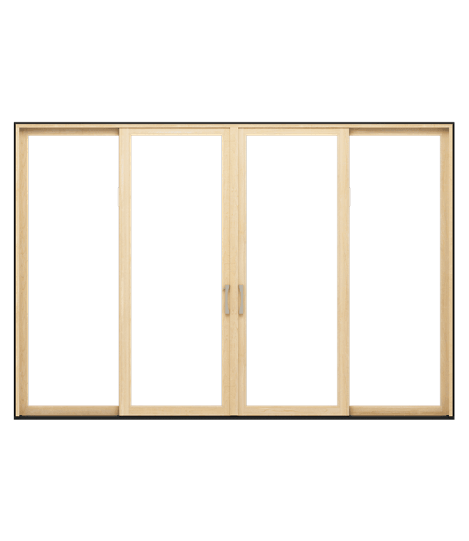 4-Panel Wood Lifestyle Series Sliding Patio Door
