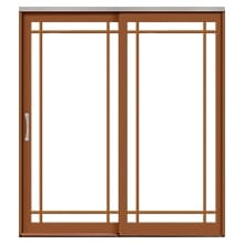 Prairie lifestyle sliding patio door with prairie grilles