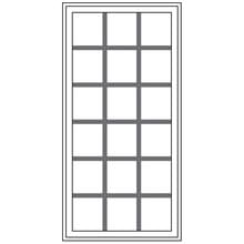 Traditional window drawing with Traditional prairie grille pattern