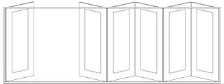 1 Left 5 Right bifold panel configuration 1 left 5 right