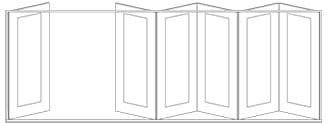 1 Left 5 Right bifold panel configuration 1 left 5 right