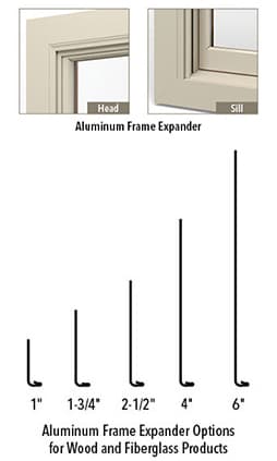 frame expanders aluminum frame