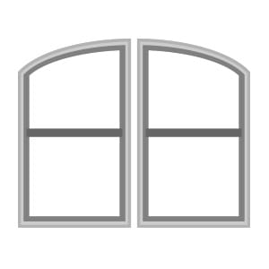 Partial Arch Head partiall arch head double-hung special shape window