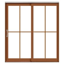 Custom lifestyle sliding patio door with custom grilles