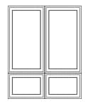 2 wide over transom combination for casement window 2 casements over 2 transoms