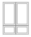 2 wide over transom combination for casement window 2 casements over 2 transoms
