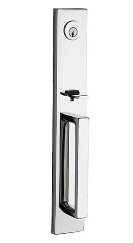 image of entry door hardware in satin nickel