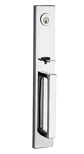image of entry door hardware in satin nickel