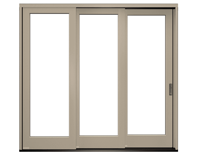 reserve traditional multi-slide patio door exterior with a tan finish