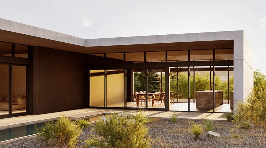 contemporary home with a rustic feel and reserve contemporary windows