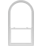 Springline A vinyl single-hung window with a springline top, creating a beautiful arched top.
