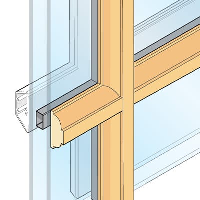 1 1/4" Putty Glaze Integral Light Technology 1 1/4" Putty glaze grille profiles