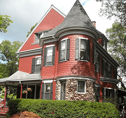 Custom windows on a large historic Boston-area home