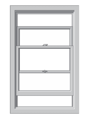 Illustration of a double-hung window