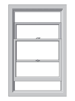 Illustration of a double-hung window