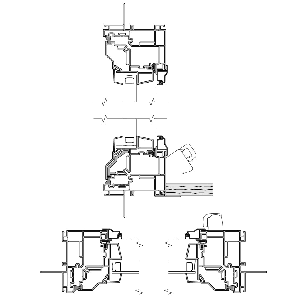 250 casement window cross section