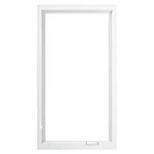 No Grilles White rectangular window frame with bottom latch, isolated on white background