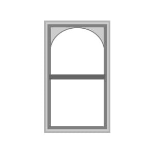 Rectangle with Springline Glass rectangle with springline glass double-hung special shape window