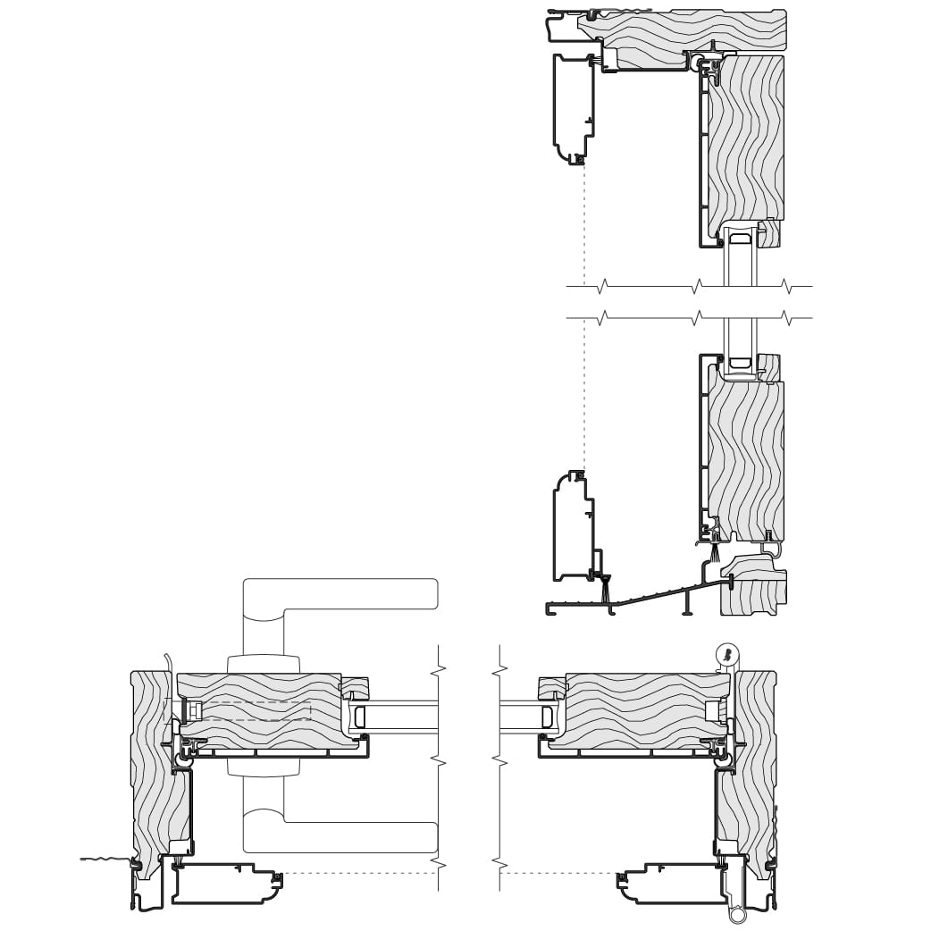 reserve contemporary hinged door cross section