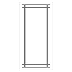 6- or 9- Lite Prairie casement illustration with 9-lite prairie grilles