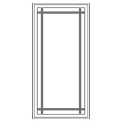 6- or 9- Lite Prairie casement illustration with 9-lite prairie grilles