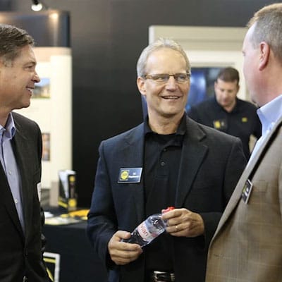The owner of Pella Minnesota's branch talking amongst others.