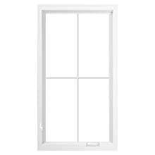 Custom White fiberglass casement window with custom grilles