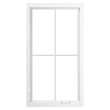 Custom White fiberglass casement window with custom grilles